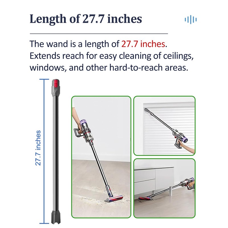 Puregad Replacement Attachments Quick Release Wand for Dyson V10 Digital