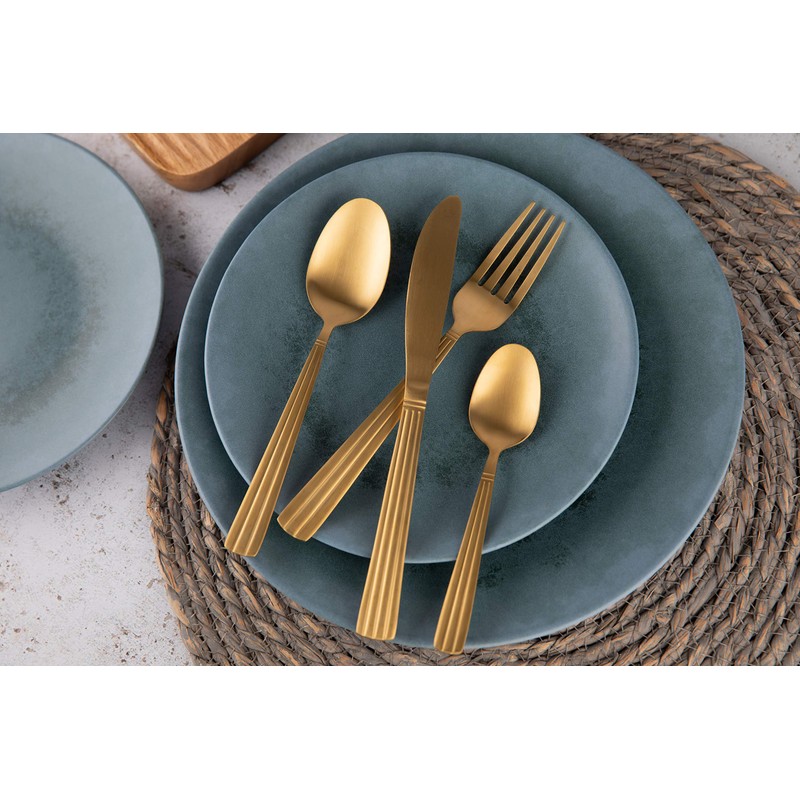 Mikasa Gold Cutlery Set in Gift Box, Stainless Steel, 16