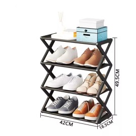 EGTMA 2 Piezas Zapateras Organizadoras Estantes Plegables 4 Pisos