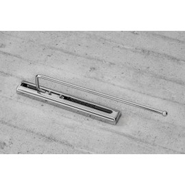 Gedotec Serena Towel Rail 580 mm 1 Piece Towel Rail for Cabinet Mounting Polished Chrome-Plated Single Arm Towel Rail with Screws Bathroom Towel Rail Extendible