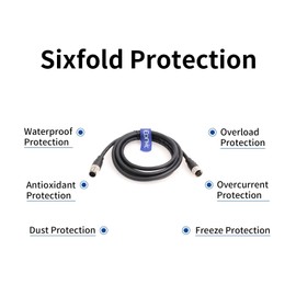 Eonvic Industrial M12 5 Pin Male to Female Aviation Sensor Connector Electrical PVC Cable 4M