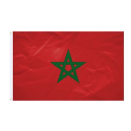 Morocco Flag – 60 x 90 cm – Reinforced Fabric – Durable Stitching – Bright Colours – Indoor Outdoor Flag – Integrated Eyelets – National Flag