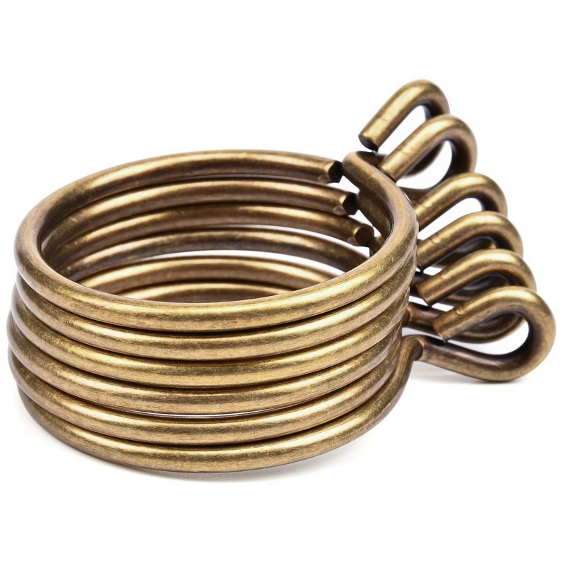 Curtain Rings with Eyelet - 2.3" Metal Ring for Curtain