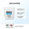 REACH Waxed Dental Floss,Unflavor<wbr/>ed, Plaque Remover for Teeth, Shred Resistant,