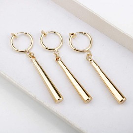 Zoro Earrings Roronoa Zoro Cosplay Earrings 3pcs Pin on Anime Earrings (gold-pin)