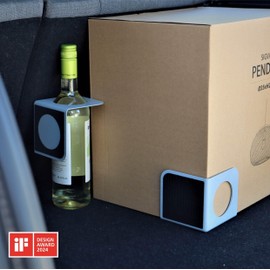 rati NOOK Luggage Fixation for the Boot I with Velcro and Non-Slip Pads I Organiser I Load Aid I Organiser I Pack of 2 - Black Recycled