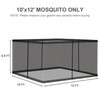 COWVIE Gazebo Replacement Netting Screen, 10' x 12' Universal Gazebo