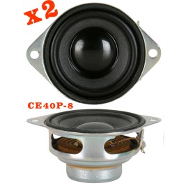 Dayton Audio TWO Dayton Audio CE40P-8 1-1/2" Mini Speakers Wired - rare earth magnet driver.