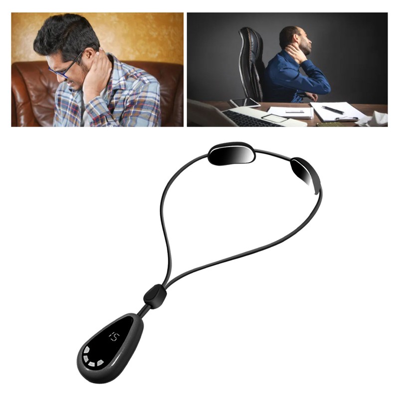 Smart Hanging Cervical Spine Massager Mini Portable Hot Compress Microcurrent