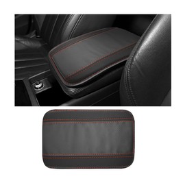 Mandark Car Center Console Cover, Fiber Leather Waterproof Vehicle Armrest Cushion, Soft Anti-Slip Automotive Arm Rest Seat Box Pad Protector Accessories Universal for SUV, Truck, RV（Black）