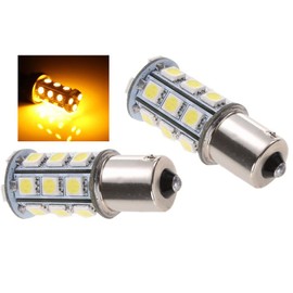 Octane Lighting 18 SMD Amber Yellow LED Park Parking Tail Light Turn Signal Lamp Bulbs Pair