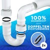 Lobenswerk Siphon for Kitchen Sink with Flexible Drain Hose -
