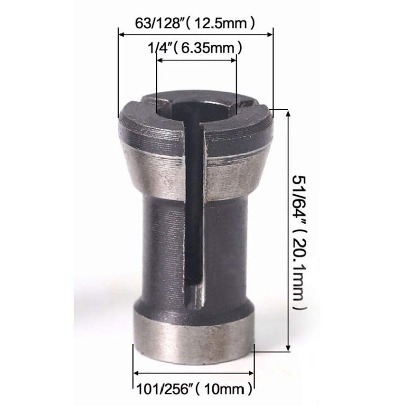 Yakamoz 1/4 Inch Shank Router Collet Extension Milling Cutter Bit