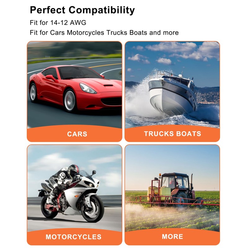 2 Pin Way DTP Series Connector, 14-12 AWG 25A Waterproof