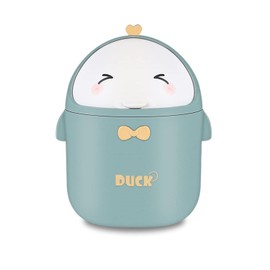 TOGHPUW Table Rubbish Bin with Lid, Office Cute, Cartoon Table Trash Bin, Small Storage Box for Work Tables, Offices, Children's Room (Green)