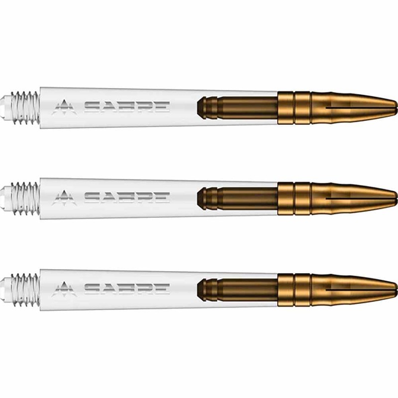 Mission Darts Sabre Shafts | Durable Clear Polycarbonate Stems with