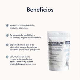 Hebbe - Carboximetilcelulosa, Gelificante y Espesante Natural para Cosméticos, 500 g