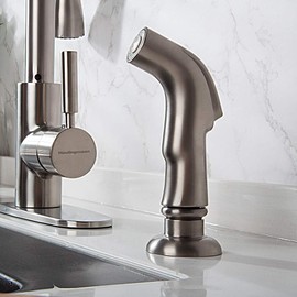 Houtingmaan Kitchen Side Sprayer,Kitchen Sink Sprayer Replacement,Kitchen Sink Faucet Sprayer Hose,Kitchen Sprayer Head Replacement,Kitchen Sink Spray head,Sink Spray Hose,17 ADAPTERS,Brushed Nickel