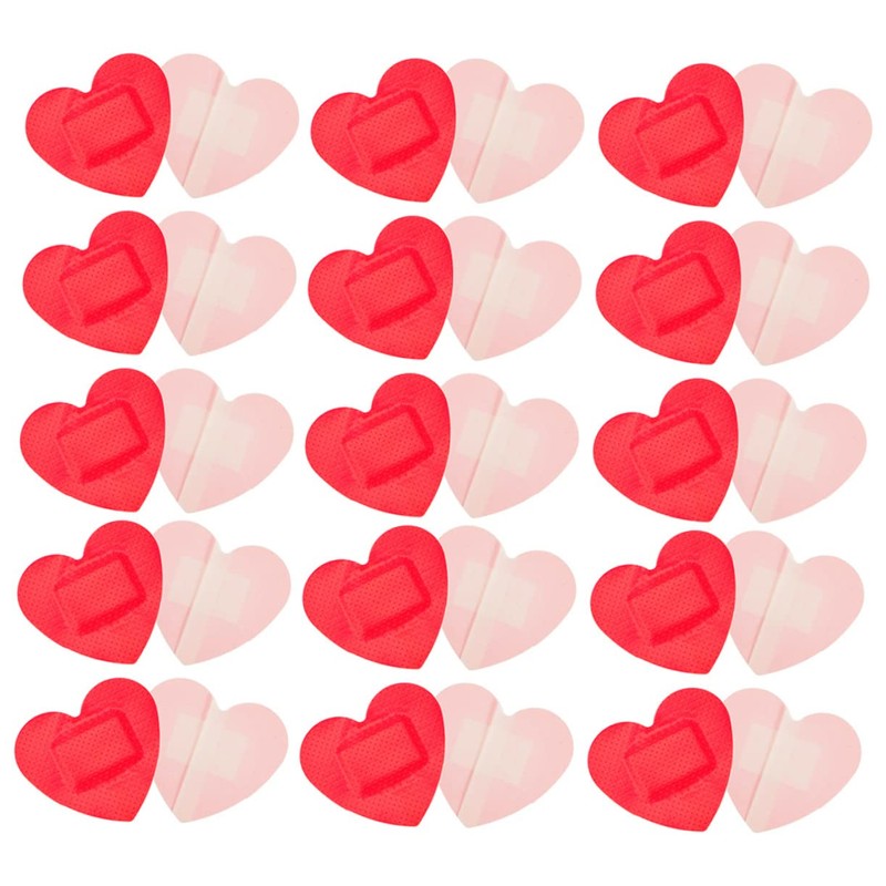 BIUDECO 2sets Portable Heart Shaped Patches Non-irritating Waterproof for Boys