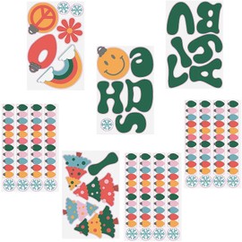 Holiday Vibes Groovy Bulletin Cardstock Board Set - 16" x 24.5" (Pack of 47) - Ideal for Teaching Spaces & Festive Gatherings