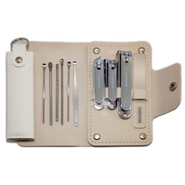 Nail Clippers Kit and Ear Wax Removal Kit, Portable Nail Care Kit, Toenail Clippers for Thick Nails, Nail Clippers Set Travel (Silvery)