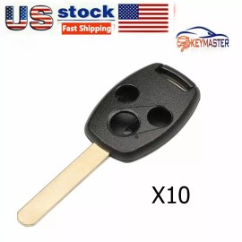 KeyMaster 10X Replace Remote Key Shell Case Fob for 2008-2013 Honda Accord civic Pilot 4B