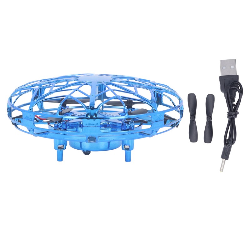Hand Controlled Flying Drone Children Flying Toy Blue Hand Drone