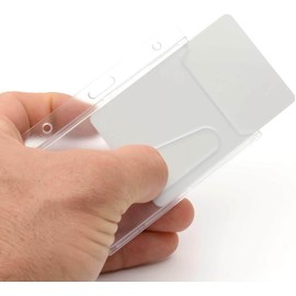 Waizmann.IDeaS 1 x ID card set, polycarbonate ID case, protective cover, name plate, card holder, card case, flap (clip transparent)