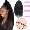 R RACILY HAIR Curly Human Hair Ponytail with Wrap Drawstring