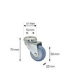 Wagner 23155001 Soft Swivel Castor with Back Hole Eco Diameter