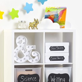 Astrodesigns, Black, Chalkboard Sticker Paper, 8.5" x 11", 24 lb, 10 Full Sheets (91756), Count