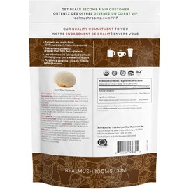Real Mushrooms Lions Mane Powder - Organic Mushroom Extract with Immunomodulating Properties Antioxidants Vegan Supplement, 150 Servings