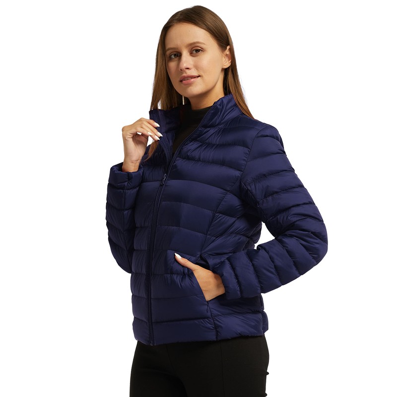 wantdo Women's Down Light Weight Spring Jackets Packable Puffer Jacket