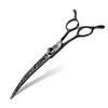 JASON 7" Curved Dog Grooming Scissors, Ergonomic Pets Grooming Thinner Blender Shears Cat Trimming Texturizing with Offset Handle, Stainless Steel, Light Weight, Sharp, Safe, Comfortable