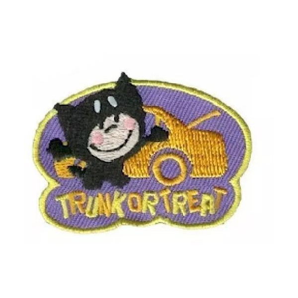 Girl Cub TRUNK OR TREAT treating Patches Badge SCOUTS GUIDE