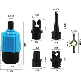 Inflatable SUP Pump Adaptor Compressor Paddle Board Pump Adapter, SUP Valve Adapter Connector Conventional Air Pump Adapter for Stand Up Paddle Board & Dinghy,Inflatable Boat Air Valve Adapter