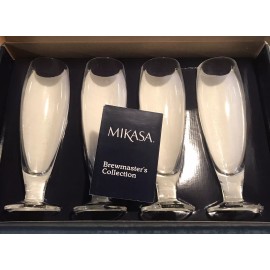 Mikasa Pilsner Glass 9.25" tall 18 oz Brewmaster’s Collection DAH60/425 Set Of 4