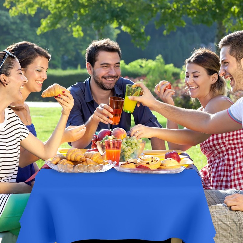 Blue Tablecloth,Outdoor Table Cloth,Wipe Clean Tablecloth,Birthday Table Cloth,Tablecloths Rectangular,Disposable Table