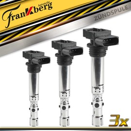 Frankberg 3x Ignition Coil Compatible with Ibiza III 6L1 2007-2008 Fabia I 6Y2 2001-2007 Fabia I 6Y3 2002-2004 Fabia II 542 545 2006-2011 Fox 5Z1 5Z3 5Z4 Polo 9N Replace9N # 03D905105A