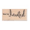 Hampton Art You're Invited Wood Mounted Rubber Stamp