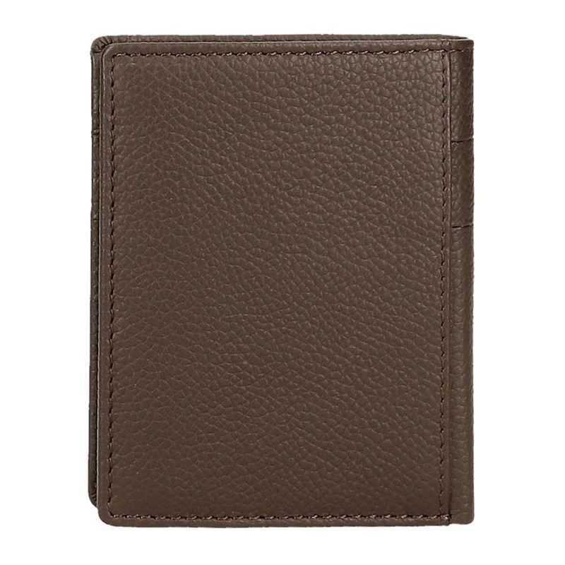Pepe Jeans Checkbox Vertical Wallet with Wallet, Brown, 8.5 x