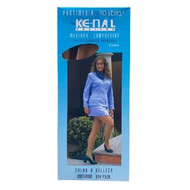 Ke-nal | Pantimedias de mediana compresión para várices y problemas de circulación Talla: Grande Color: Natural