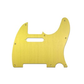 ROZILO Metal Aluminum Anodized American Vintage 8 Hole Tele Style Pickguard w/Screws Fit USA/Mexican Fender Standard Telecaster Pickguard (Gold for Right Hand)