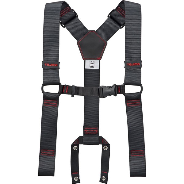 Tajima Limited Suspender Safety Belt (Color: Black, Line Color: Red / White; Size: S - L; Content: Main Unit Only / Horizontal Compatible Set; Standard: YPLMCRX / YPLLCRX / YPLS / YPLM / YPLL / YPS / YPM / YPL)