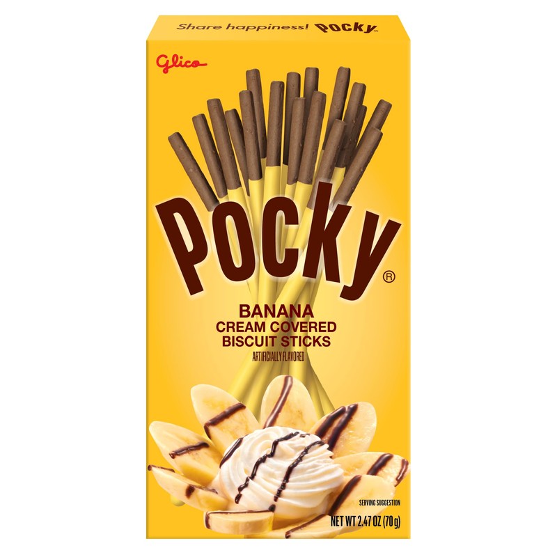 Pocky Biscuit Stick, Chocolate Banana, 2.47 Ounce (Pack of 10)
