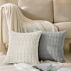 Softalker Throw Pillow Covers 18x18 Inch, Set of 2, Corduroy