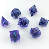 ORUZA 7 PCS Purple Dragon Eye Dice Liquid Core DND