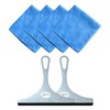 2 Squeegee and 4 Microfiber Cleaning Towel Bundle by Raynbeu