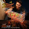 2-in-1 Rolling Grill Basket 304 Stainless Steel Rotatable with Dual