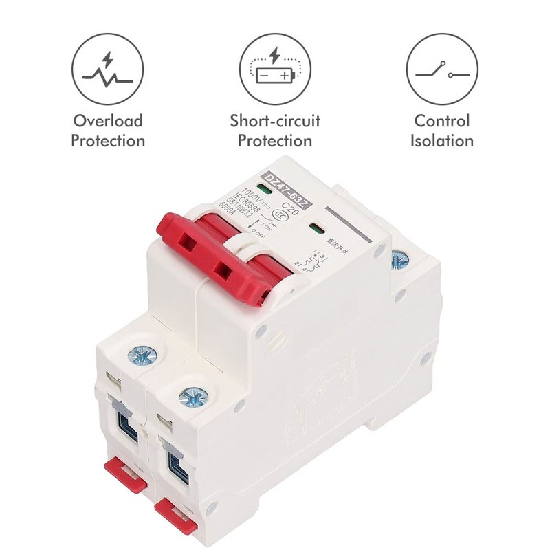 Circuit Breaker 2P DC 1000V 20A Solar PV System Isolator